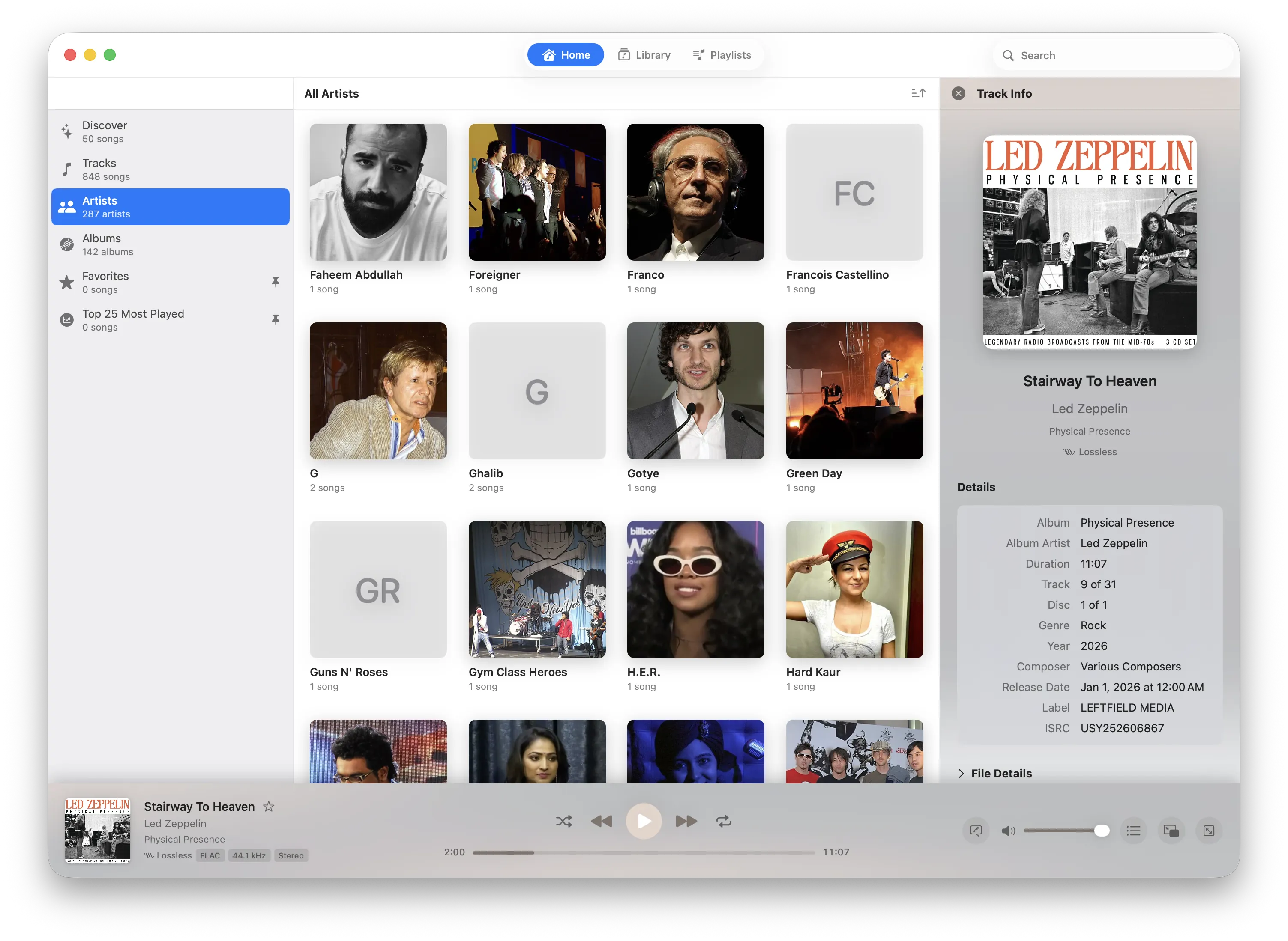 Petrichor playing an audio file